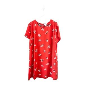 NWT Old Navy Red Floral Mini Dress Size XL
